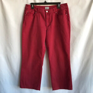Chico’s rust red wide leg cotton/spandex crop pants